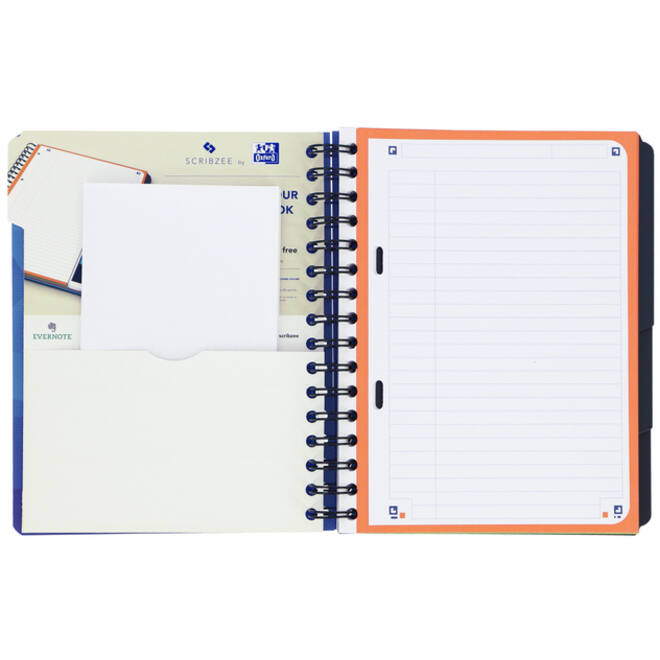 Projectboek Oxford School A5+ lijn 6-gaats 240 pagina's 80gr blauw