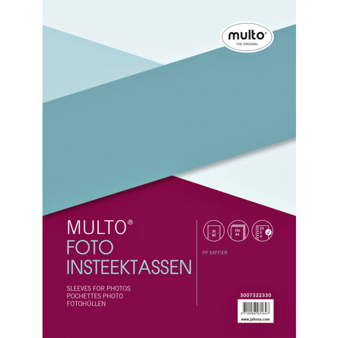 Fototas Multo A4 23-gaats 2-vaks 148x210 PP mat 10 stuks
