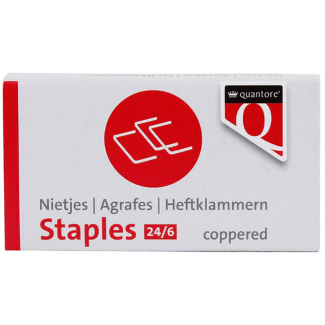 Nieten Quantore 24/6 verkoperd 1000stuks