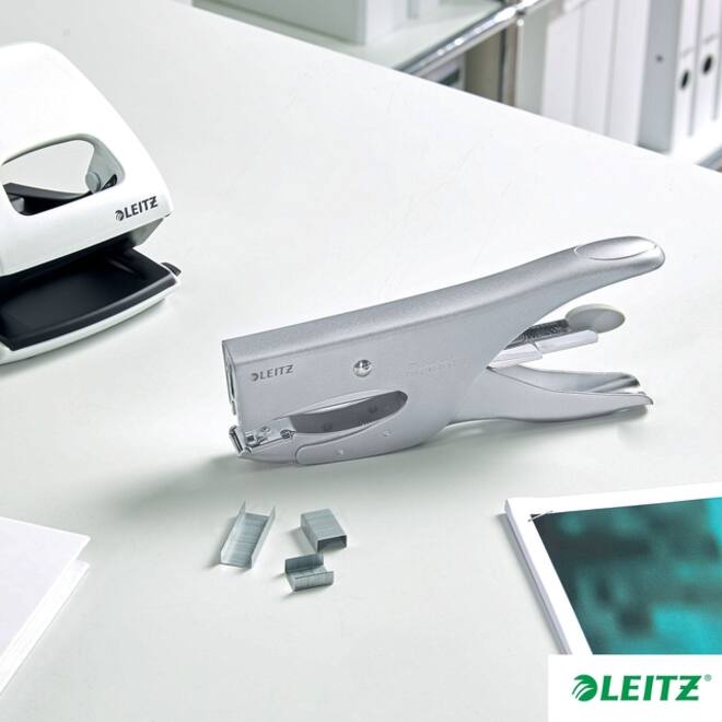 Niettang Leitz achterlaadmodel P3 40 vel zilver