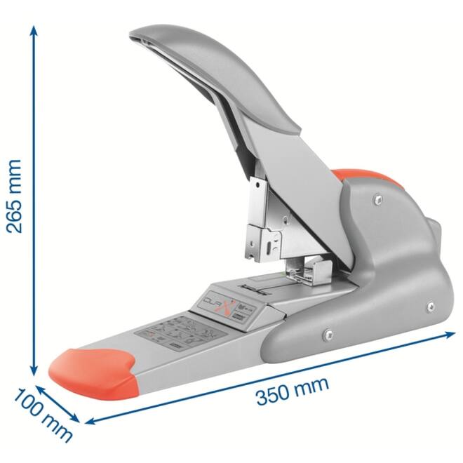 Nietmachine Rapid Supreme DUAX heavy duty 170 vel zilver/oranje