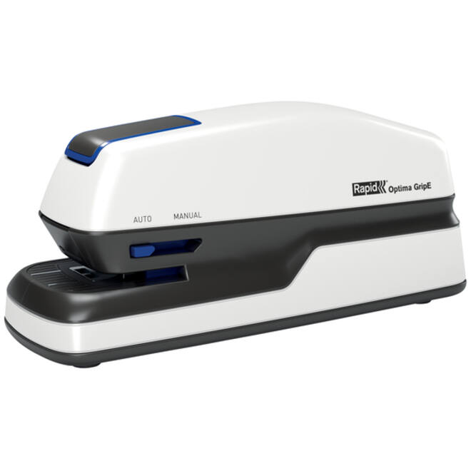 Nietmachine elektrisch Rapid Optima Grip 20vel zilver/zwart