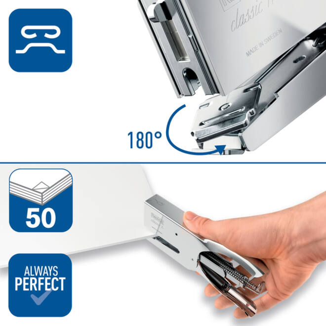 Niettang Rapid 1DX 50vel 24/6 chroom