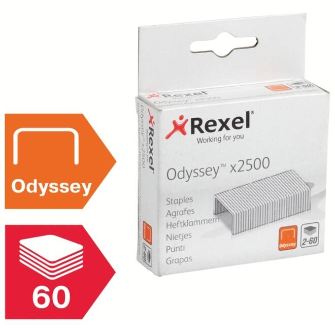 Nieten Rexel Odyssey verzinkt 2500 stuks