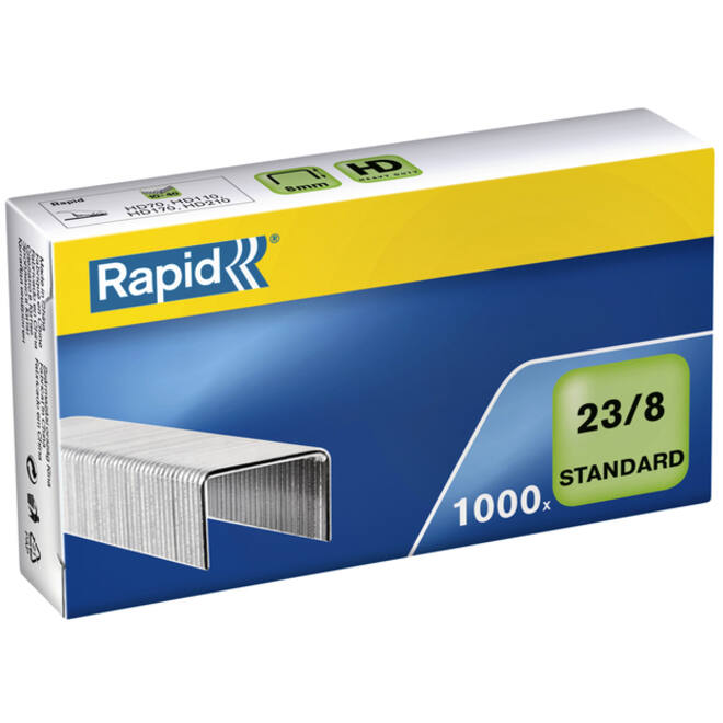 Nieten Rapid 23/8 gegalvaniseerd standaard 1000 stuks
