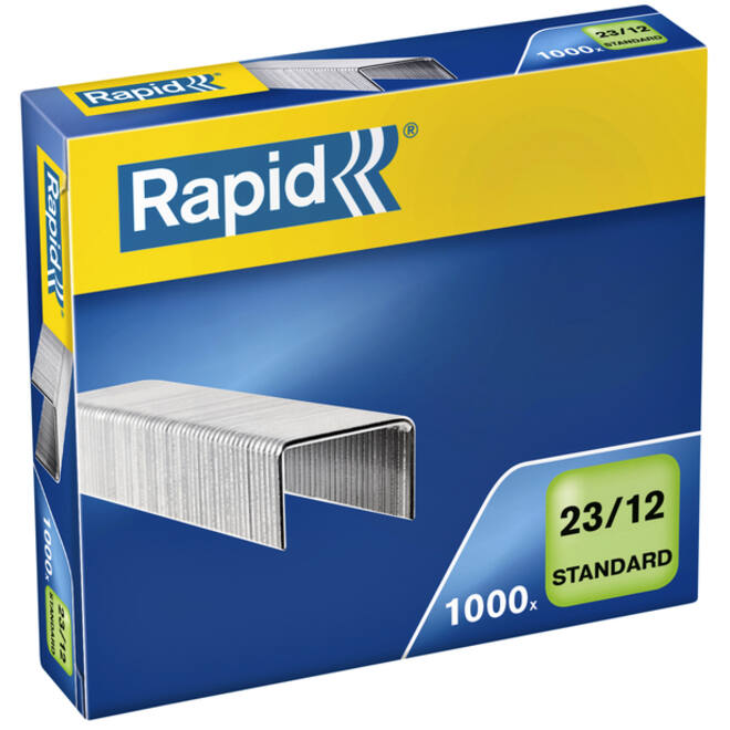 Nieten Rapid 23/12 gegalvaniseerd standaard 1000 stuks