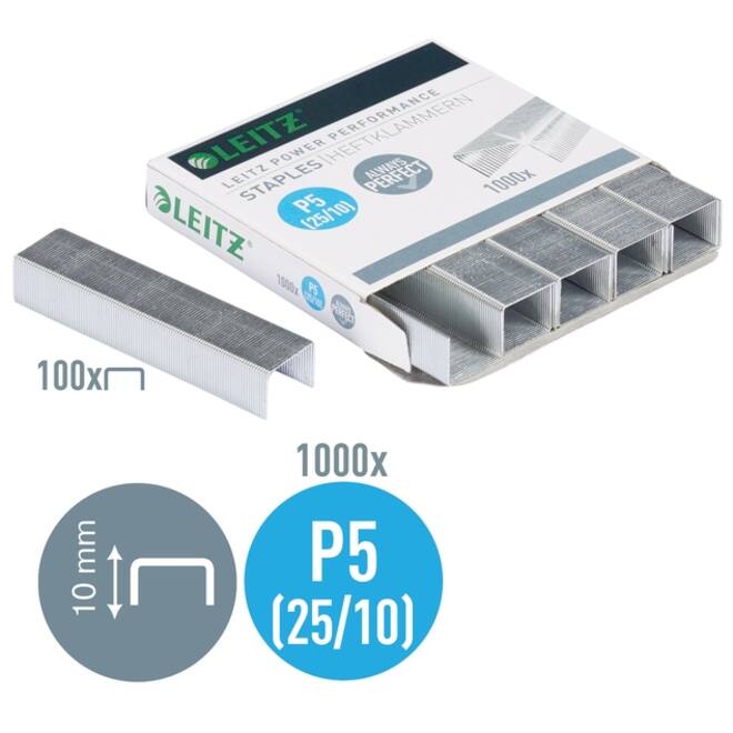 Nieten Leitz 25/10 verzinkt 1000 stuks