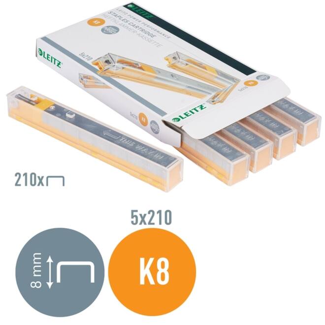 Nieten Leitz cassette K8 26/8 verzinkt 1050 stuks