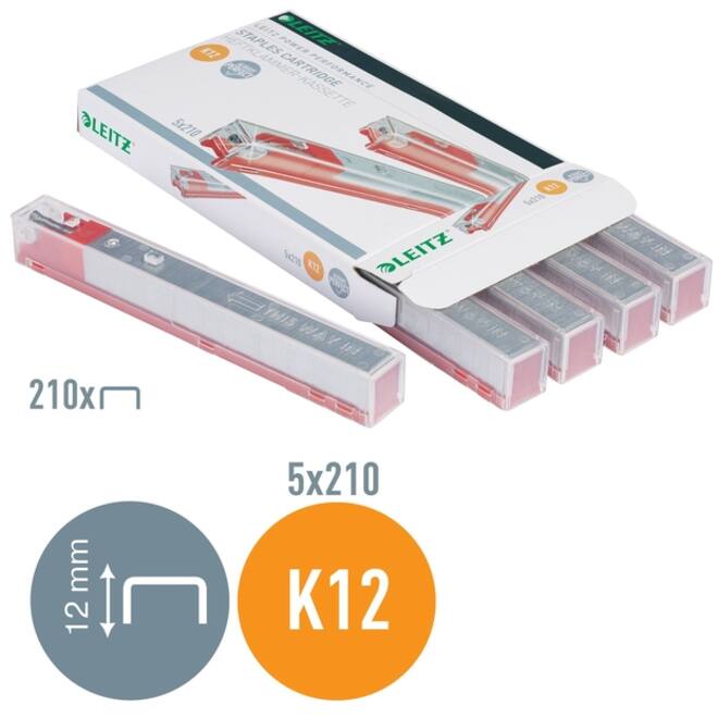 Nieten Leitz cassette K12 26/12 verzinkt 1050 stuks