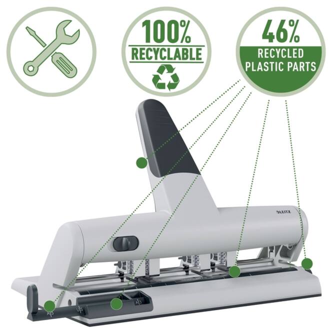 Perforator Leitz 5114 AKTO variabele multi zilver