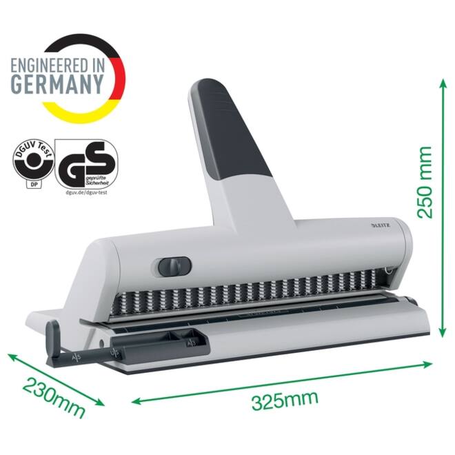 Perforator Leitz 5115 heavy duty 23 gaats zilver