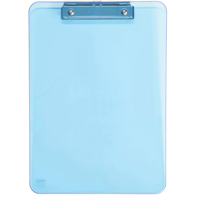 Klembord MAUL A4 staand transparant PS neon blauw