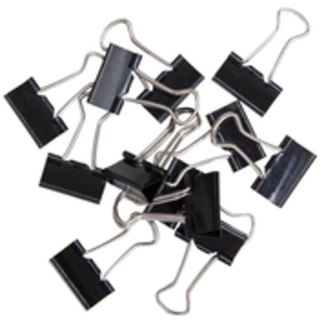 Papierklem MAUL 213 foldback 13mm capaciteit 4mm zwart