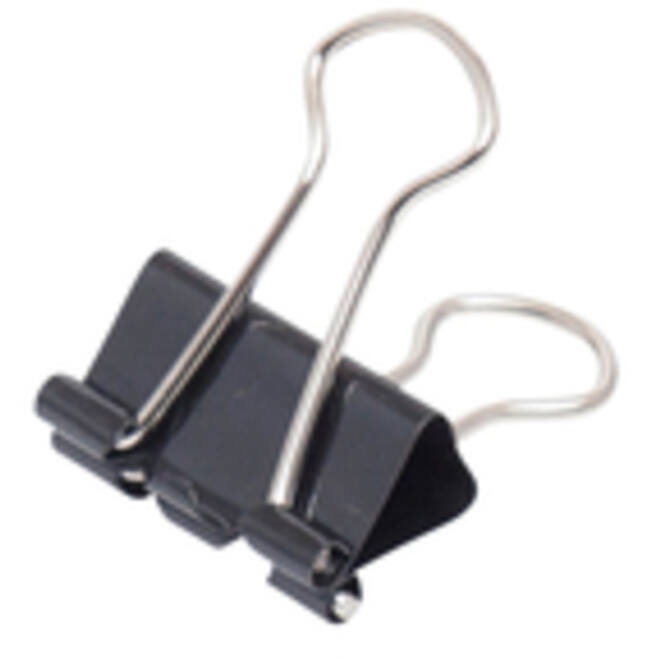 Papierklem MAUL 213 foldback 19mm capaciteit 7mm zwart