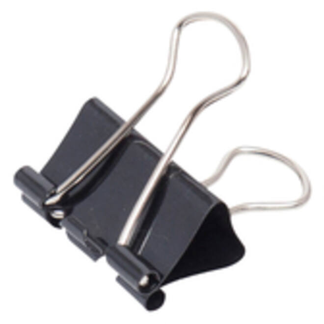 Papierklem MAUL 213 Foldback 25mm capaciteit 9mm zwart