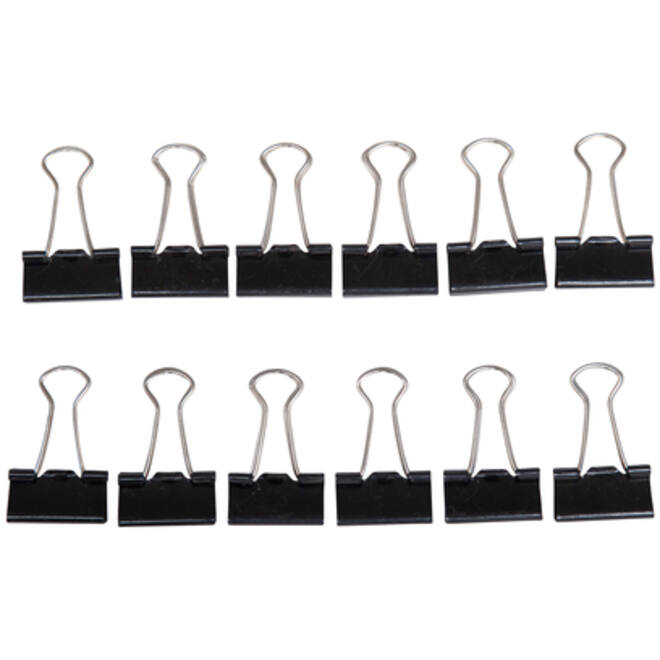 Papierklem MAUL 213 Foldback 25mm capaciteit 9mm zwart