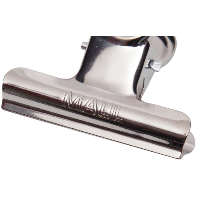 Papierklem MAUL Bulldog 50mm capaciteit 20mm zilver