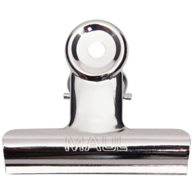 Papierklem MAUL Bulldog 70mm capaciteit 40mm zilver