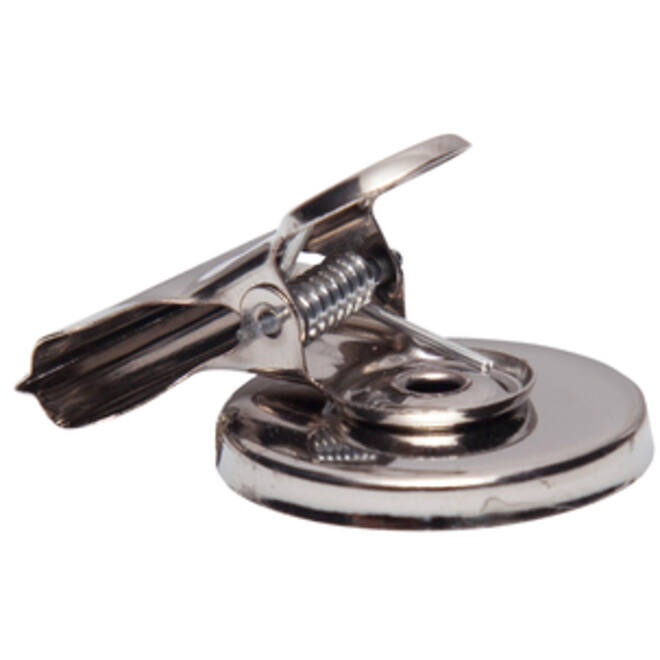 Papierklem MAUL Bulldog met magneet 30mm capaciteit 10mm zilver