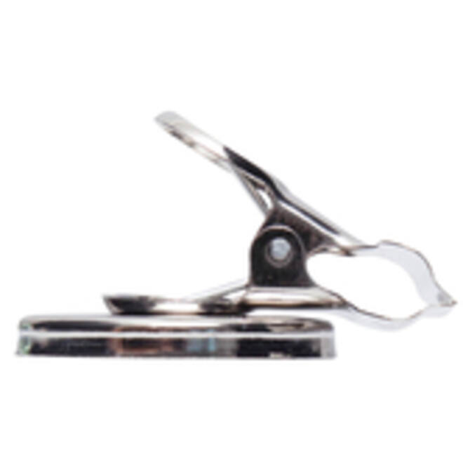 Papierklem MAUL Bulldog met magneet 30mm capaciteit 10mm zilver