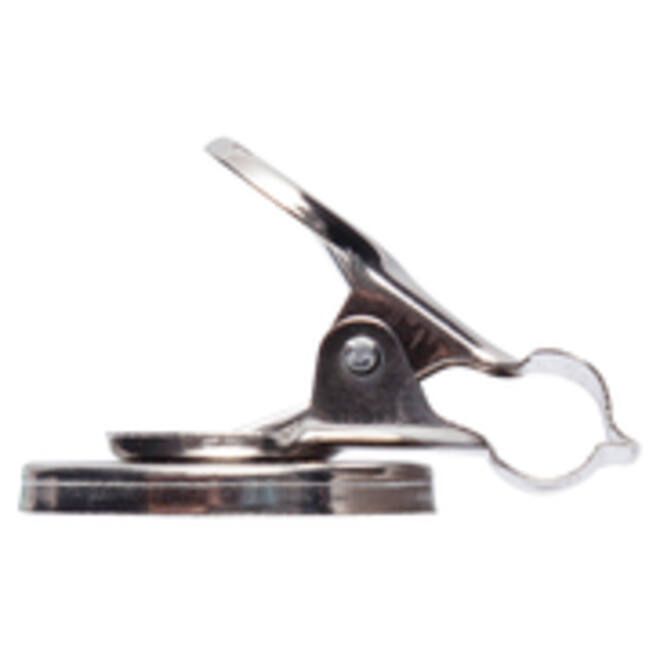 Papierklem MAUL Bulldog met magneet 40mm capaciteit 15mm zilver