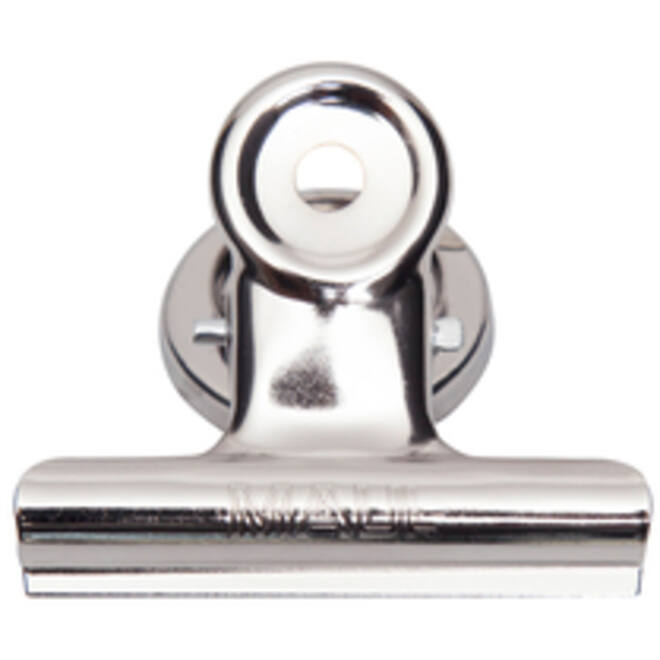 Papierklem MAUL Bulldog met magneet 52mm capaciteit 20mm zilver
