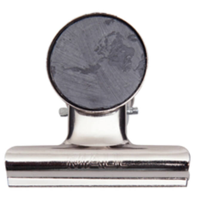 Papierklem MAUL Bulldog met magneet 52mm capaciteit 20mm zilver