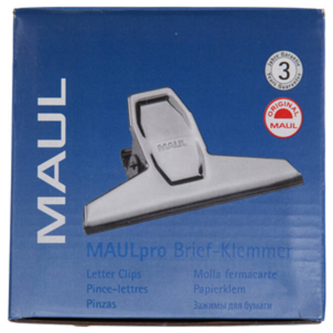 Papierklem MAUL Pro 95mm capaciteit 25mm zilver
