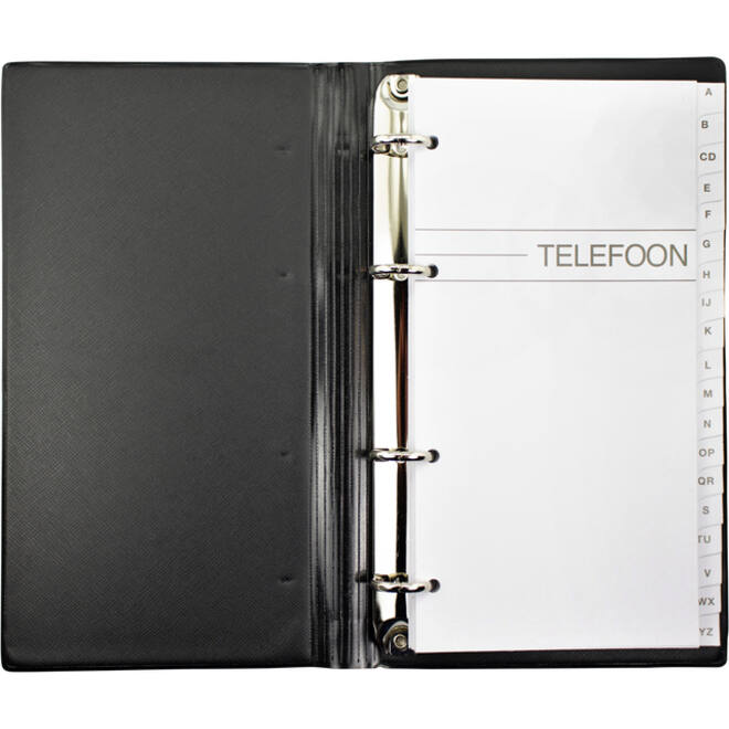 Telefoonalbum Kangaro 215x130mm A-Z 4-rings assorti