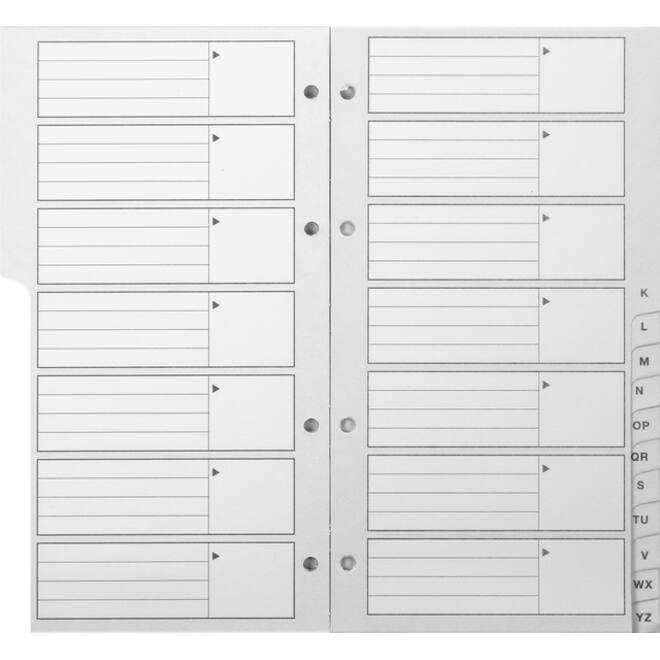 Telefoonalbum Kangaro navulling A-Z 200x100mm 4-rings