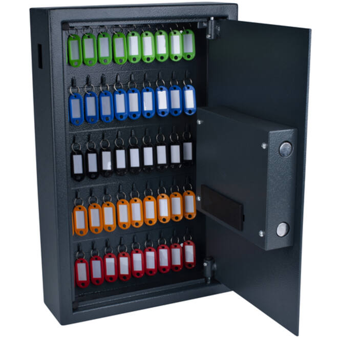 Sleutelkast Pavo high security met fingerprintslot 50 haken 550x400x100mm