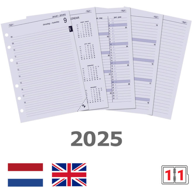 Agendavulling 2026 Kalpa A5 1dag/1pagina