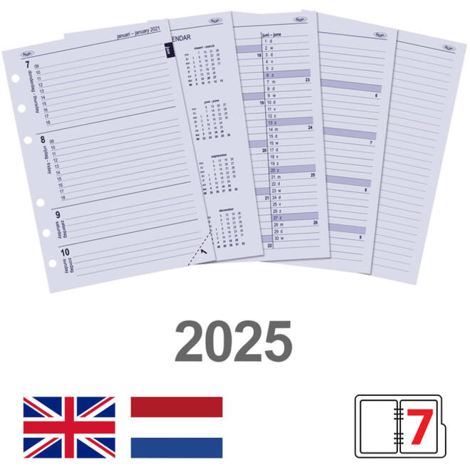 Agendavulling 2026 Kalpa A5 7dagen/2pagina's