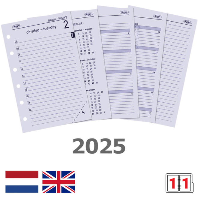 Agendavulling 2026 Kalpa Pocket 1dag/1pagina