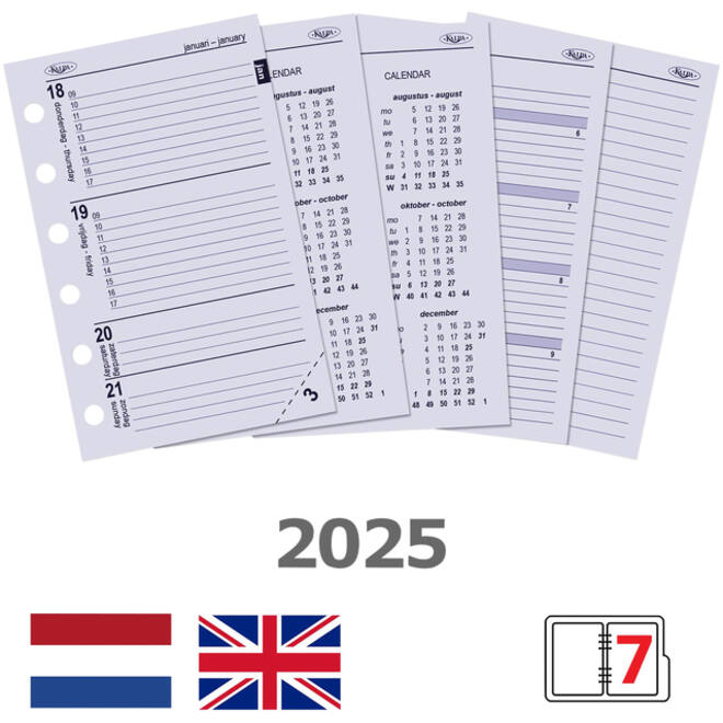 Agendavulling 2026 Kalpa Pocket 7dagen/2pagina's