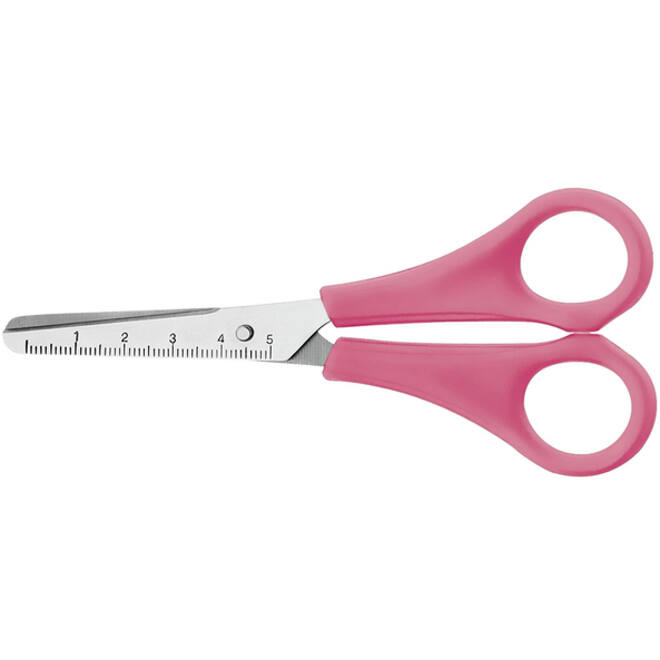 Kinderschaar Westcott 130mm ronde punt roze