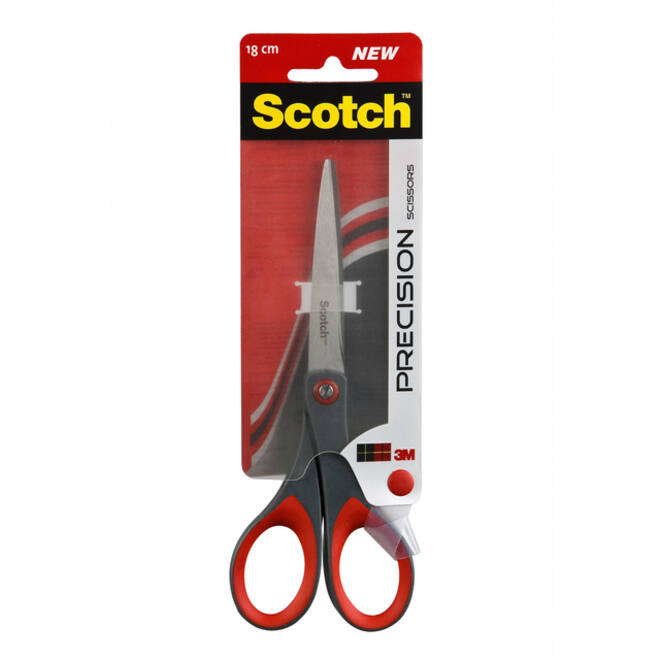 Schaar Scotch 18cm precision rood blister