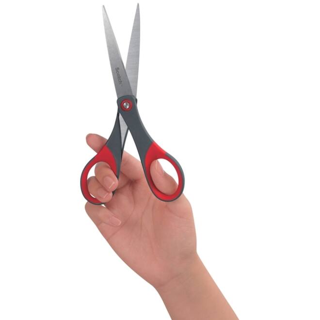 Schaar Scotch 18cm precision rood blister