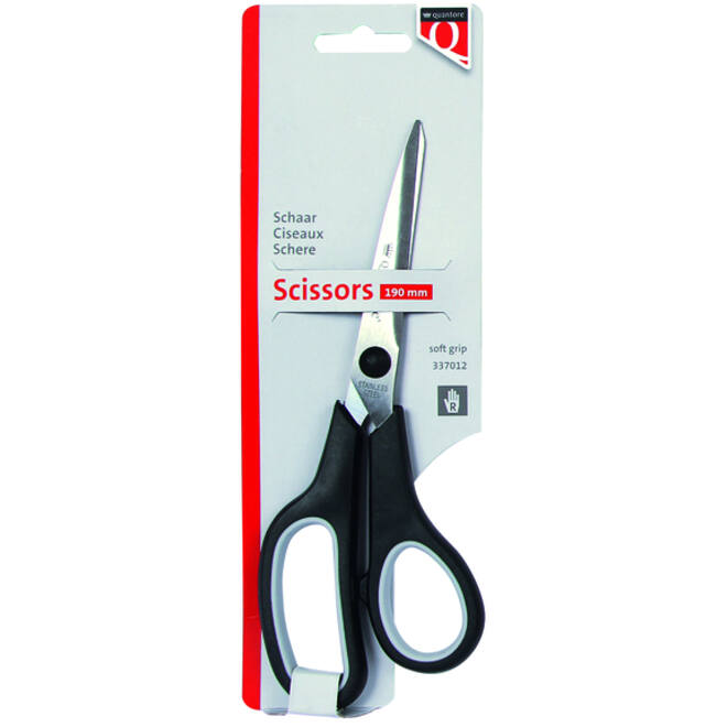 Schaar Quantore 190mm soft grip zwart