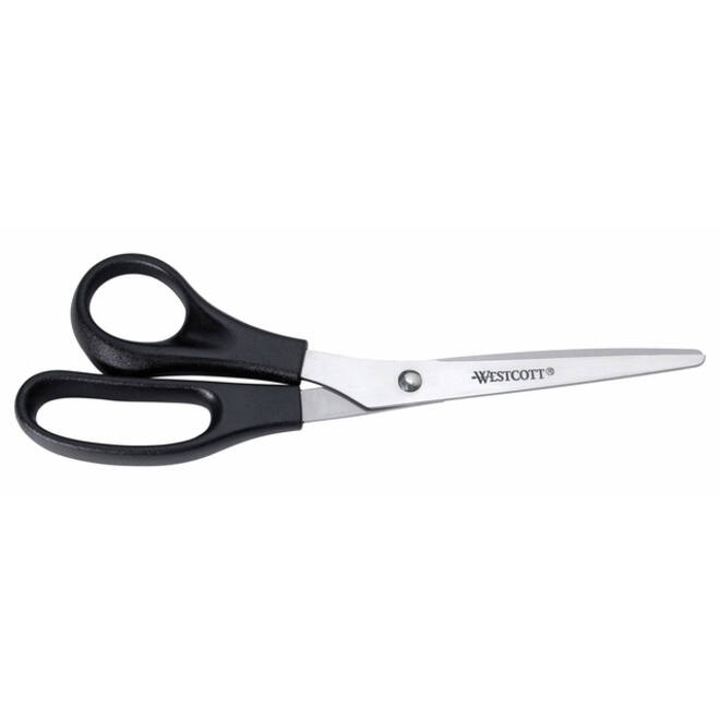 Kantoorschaar Westcott 210mm met kunststof grip linkshandig rvs