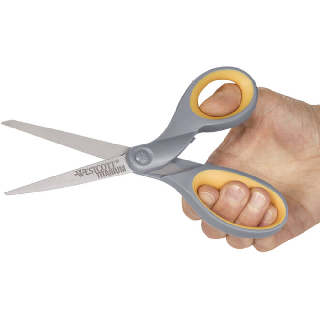 Kantoorschaar Westcott 210mm met softgrip titanium