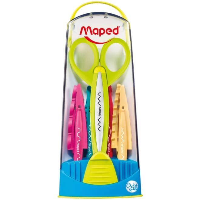 Schaar Maped Crea Cut met 5 verwisselbare motieven display á 8 stuks assorti