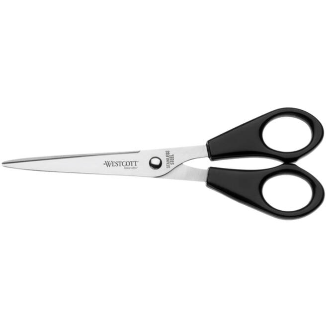 Kantoorschaar Westcott 155mm met kunststof grip rvs