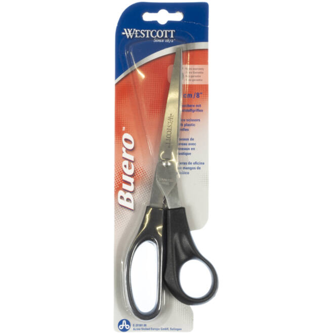 Kantoorschaar Westcott 210mm met kunststof grip rvs
