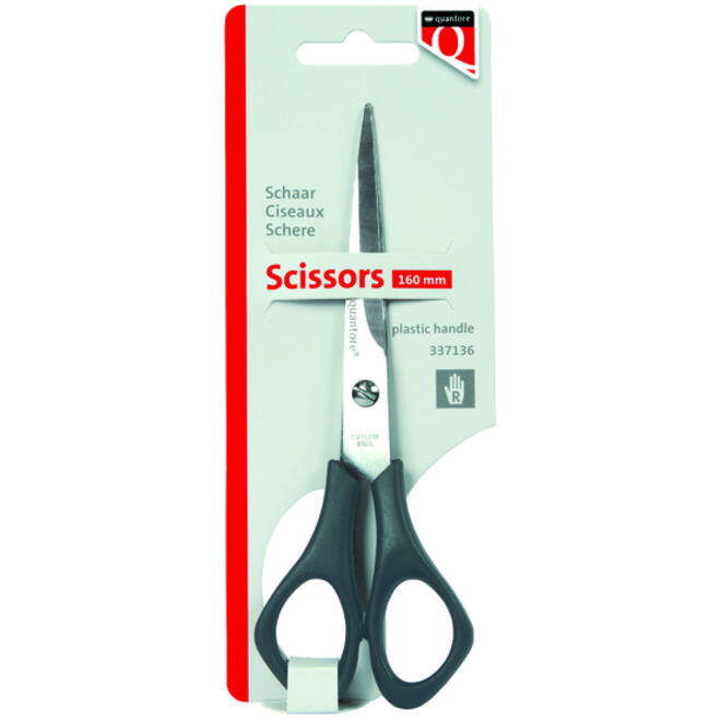 Schaar Quantore 160mm + plastic handvat zwart