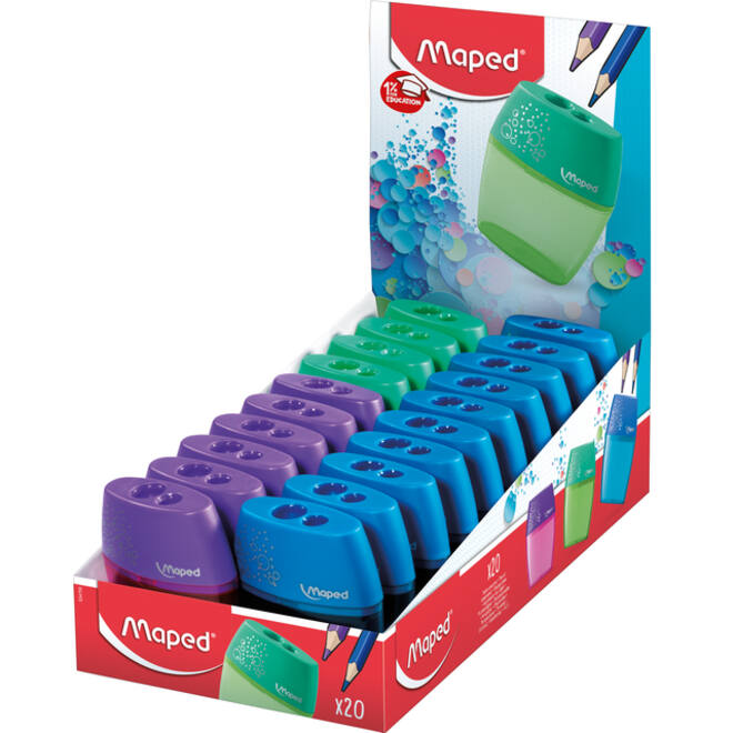 Puntenslijper Maped Shaker 2-gaats assorti