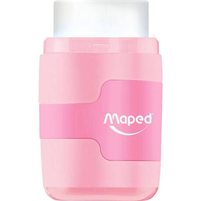 Puntenslijper Maped Connect 2gaats met gum display á 20 stuks pastel assorti