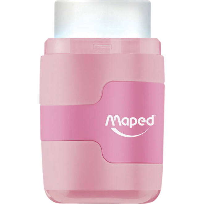 Puntenslijper Maped Connect 2gaats met gum display á 20 stuks pastel assorti