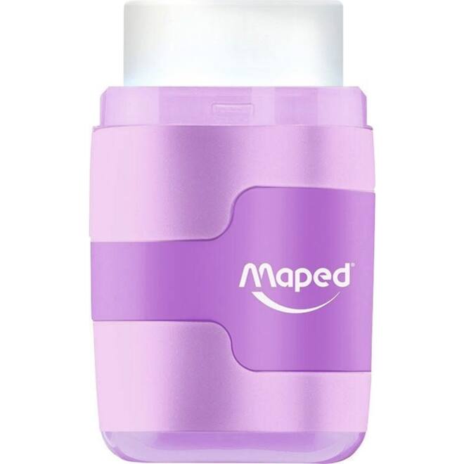 Puntenslijper Maped Connect 2gaats met gum display á 20 stuks pastel assorti
