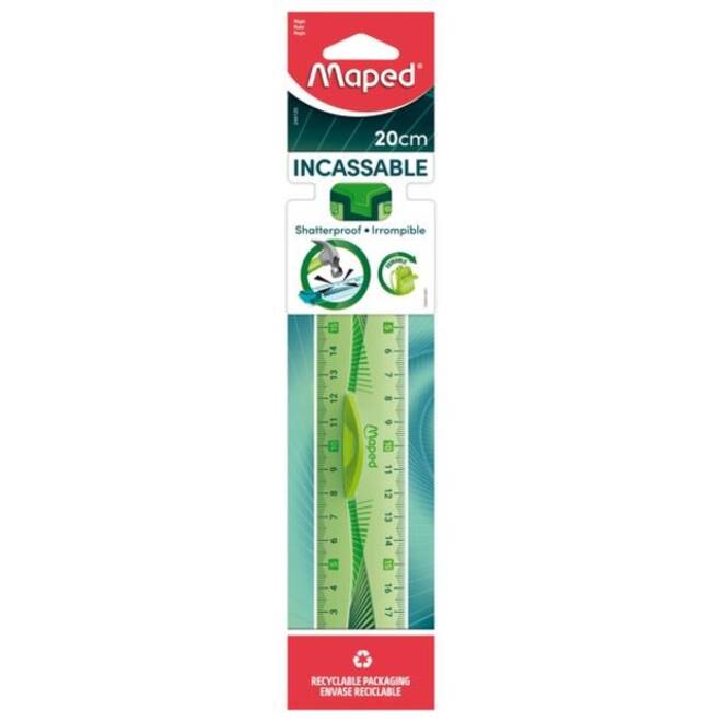 Liniaal Maped Flex met grip 20cm assorti